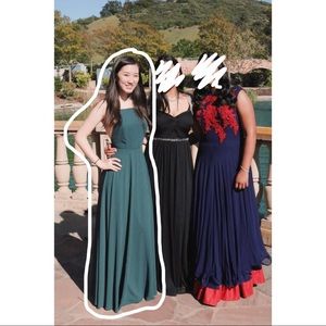 Lulu’s Mythical Kind of Love Dark Green Maxi Dress